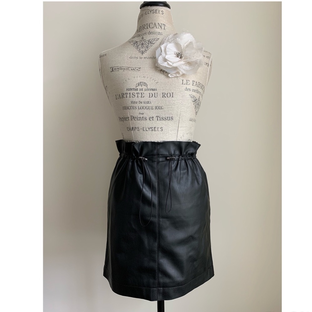 Faux leather skirt